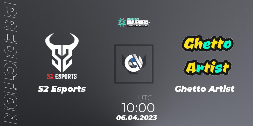Pronóstico S2 Esports - Ghetto Artist. 06.04.2023 at 10:00, VALORANT, VALORANT Challengers 2023: Hong Kong & Taiwan Split 2 - Group stage