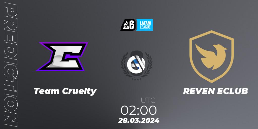 Pronóstico Team Cruelty - REVEN ECLUB. 28.03.2024 at 02:00, Rainbow Six, LATAM League 2024 - Stage 1: LATAM North
