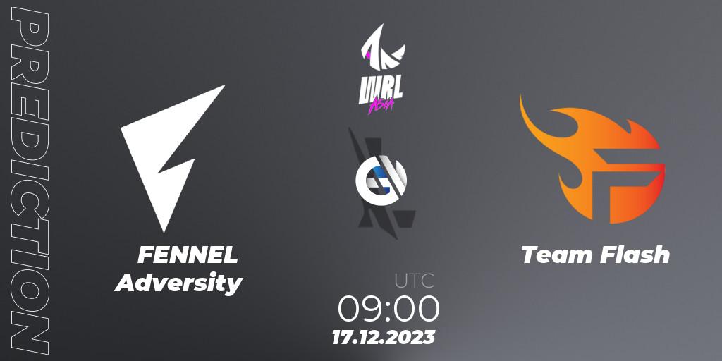 Pronóstico FENNEL Adversity - Team Flash. 17.12.2023 at 09:00, Wild Rift, WRL Asia 2023 - Season 2 - Regular Season