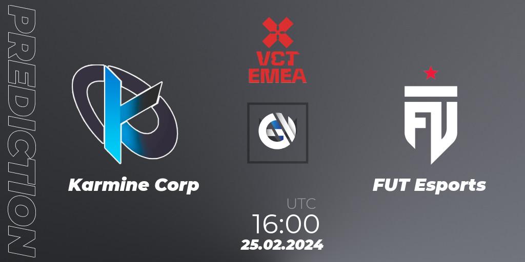 Pronóstico Karmine Corp - FUT Esports. 25.02.24, VALORANT, VCT 2024: EMEA Kickoff