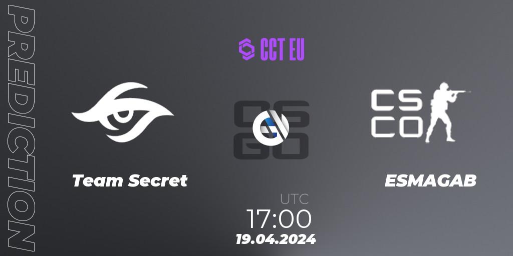 Pronóstico Team Secret - ESMAGAB. 19.04.24, CS2 (CS:GO), CCT Season 2 Europe Series 1 Closed Qualifier