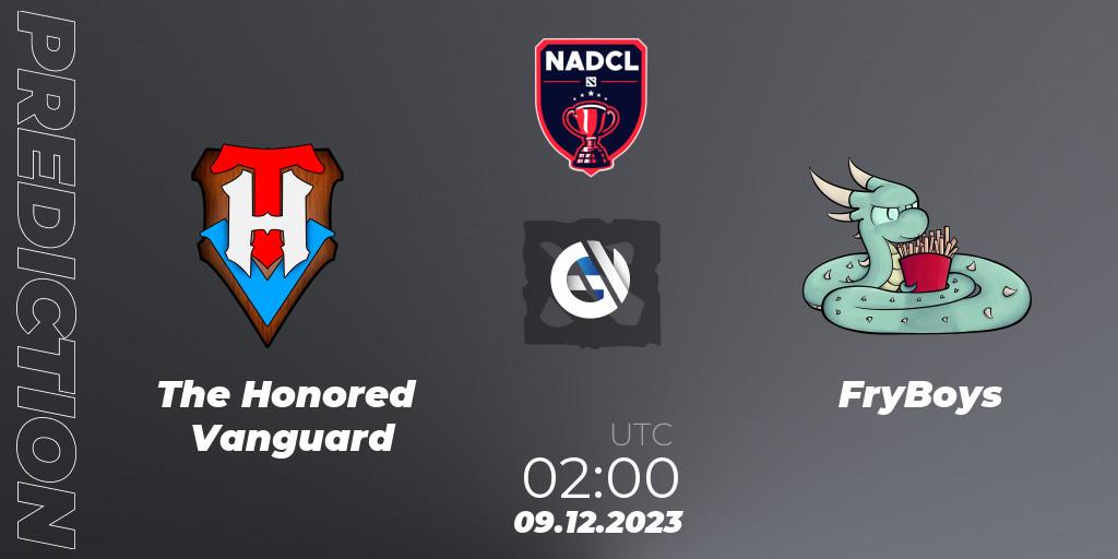 Pronóstico The Honored Vanguard - FryBoys. 09.12.2023 at 02:00, Dota 2, North American Dota Challengers League Season 5 Grand Finals
