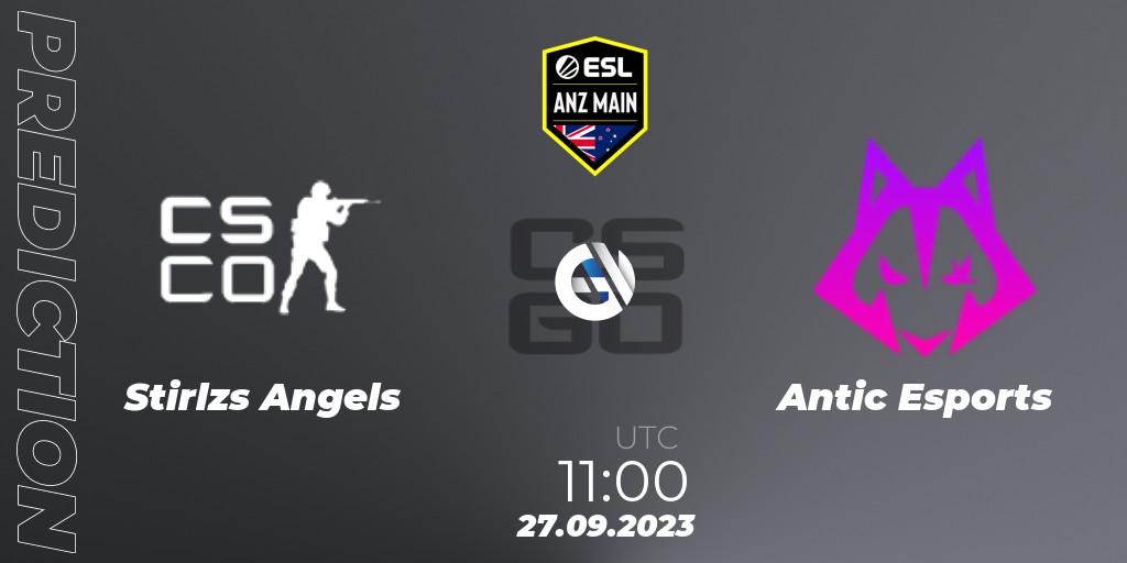 Pronóstico Stirlzs Angels - Antic Esports. 27.09.23, CS2 (CS:GO), ESL ANZ Main Season 17