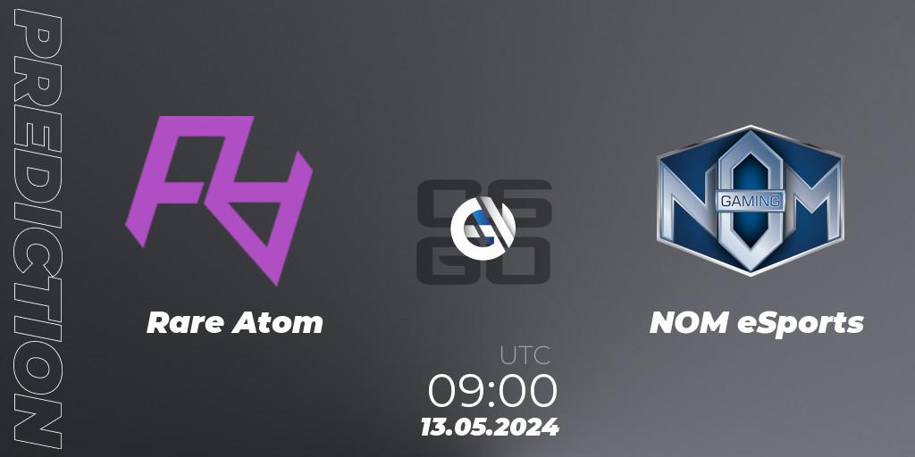 Pronóstico Rare Atom - NOM eSports. 13.05.2024 at 09:00, Counter-Strike (CS2), CCT Season 2 Europe Series 4 Closed Qualifier