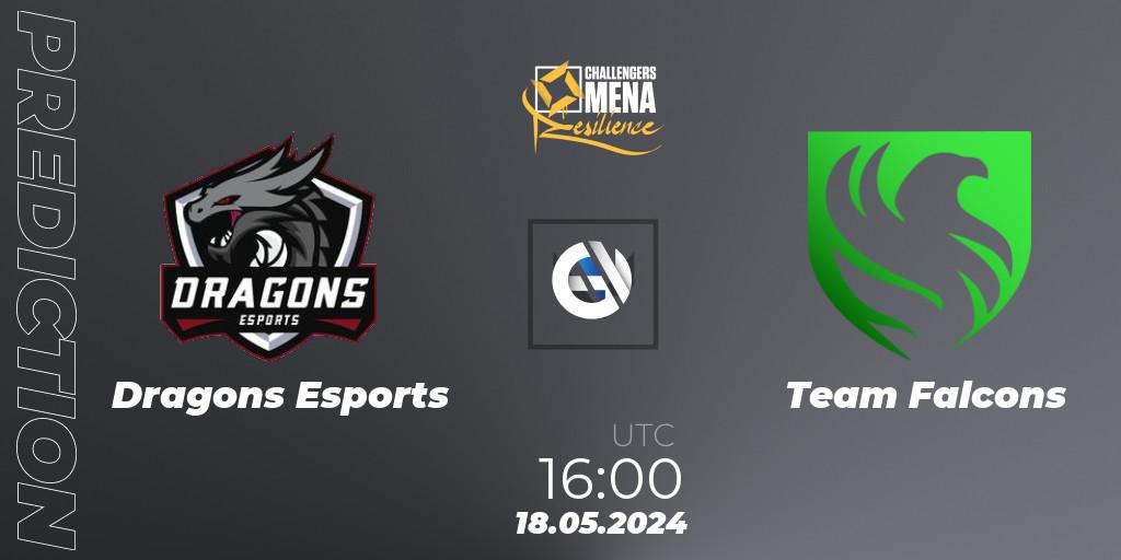 Pronóstico Dragons Esports - Team Falcons. 18.05.2024 at 16:00, VALORANT, VALORANT Challengers 2024 MENA: Resilience Split 2 - GCC and Iraq