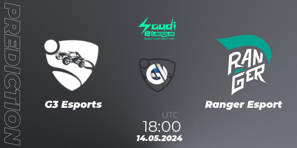 Pronóstico G3 Esports - Ranger Esport. 14.05.2024 at 18:00, Rocket League, Saudi eLeague 2024 - Major 2: Online Major Phase 1