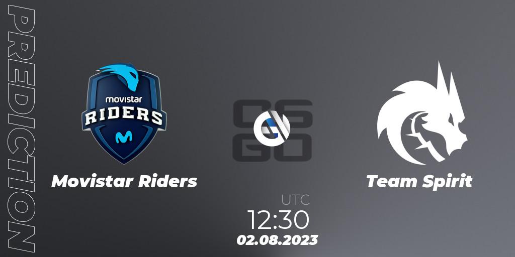 Pronóstico Movistar Riders - Team Spirit. 02.08.2023 at 12:30, Counter-Strike (CS2), CCT 2023 Online Finals 2