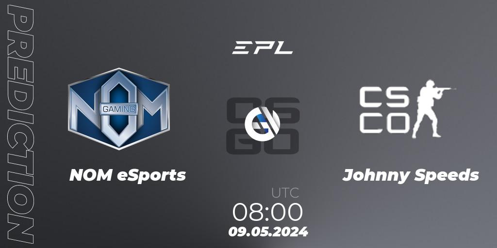 Pronóstico NOM eSports - Johnny Speeds. 09.05.2024 at 08:00, Counter-Strike (CS2), European Pro League Season 17: Division 2
