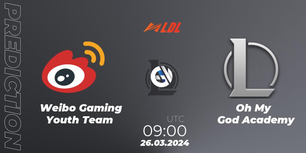 Pronóstico Weibo Gaming Youth Team - Oh My God Academy. 26.03.24, LoL, LDL 2024 - Stage 2