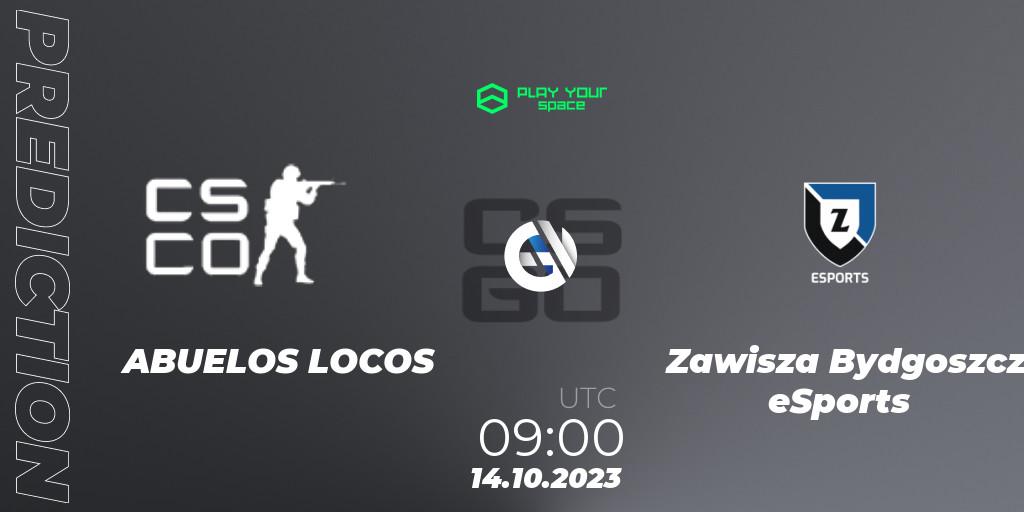 Pronóstico ABUELOS LOCOS - Zawisza Bydgoszcz eSports. 14.10.2023 at 09:00, Counter-Strike (CS2), PYspace Cash Cup Finals