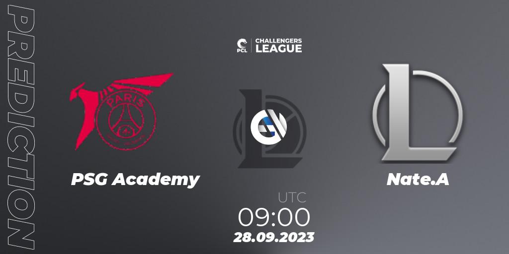 Pronóstico PSG Academy - Nate.A. 28.09.2023 at 09:00, LoL, PCL 2023 - Playoffs
