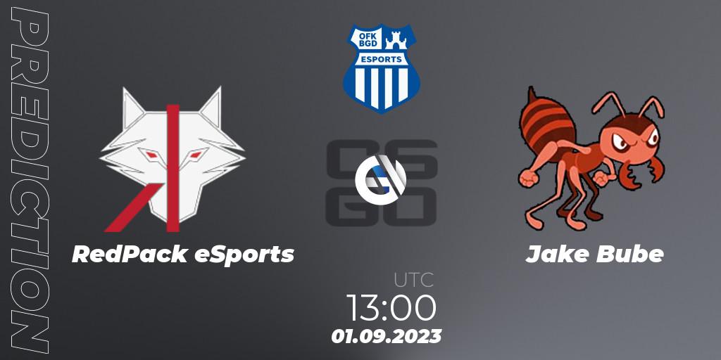 Pronóstico RedPack eSports - Jake Bube. 01.09.23, CS2 (CS:GO), OFK BGD Esports Series #1: Balkan Closed Qualifier