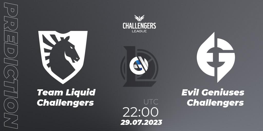 Pronóstico Team Liquid Challengers - Evil Geniuses Challengers. 29.07.23, LoL, North American Challengers League 2023 Summer - Playoffs