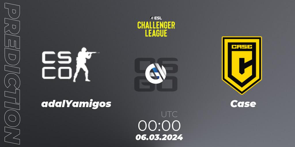 Pronóstico adalYamigos - Case. 06.03.2024 at 00:20, Counter-Strike (CS2), ESL Challenger League Season 47: South America
