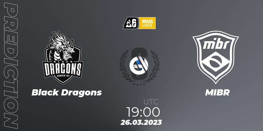 Pronóstico Black Dragons - MIBR. 26.03.23, Rainbow Six, Brazil League 2023 - Stage 1