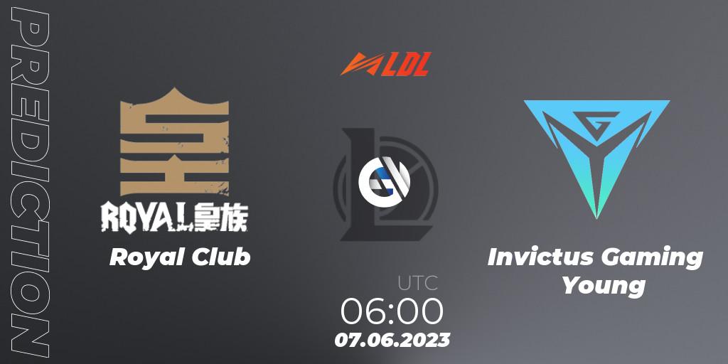 Pronóstico Royal Club - Invictus Gaming Young. 07.06.2023 at 09:00, LoL, LDL 2023 - Regular Season - Stage 2 Playoffs