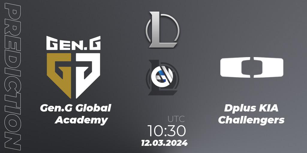 Pronóstico Gen.G Global Academy - Dplus KIA Challengers. 12.03.24, LoL, LCK Challengers League 2024 Spring - Group Stage