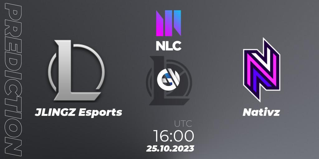 Pronóstico JLINGZ Esports - Nativz. 25.10.2023 at 16:00, LoL, NLC Aurora Cup 2023