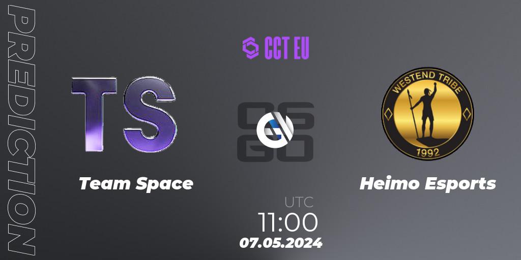 Pronóstico Team Space - Heimo Esports. 07.05.2024 at 11:00, Counter-Strike (CS2), CCT Season 2 European Series #3 Play-In