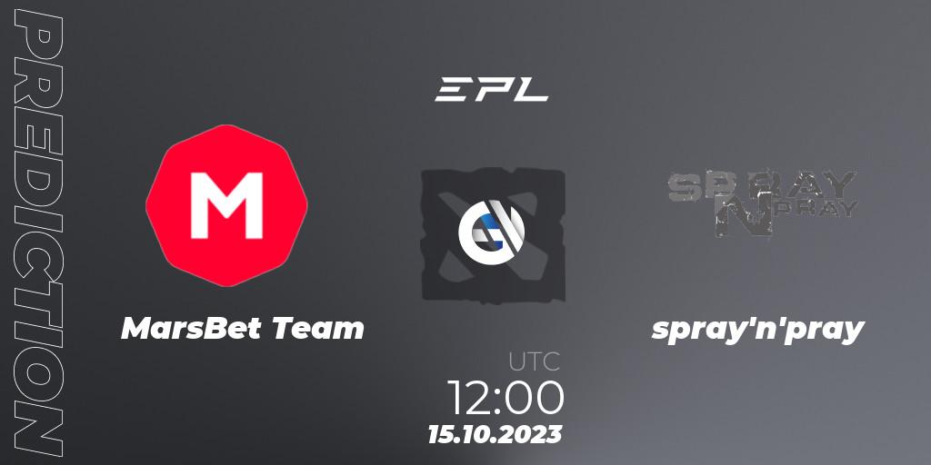 Pronóstico MarsBet Team - spray'n'pray. 15.10.2023 at 12:00, Dota 2, European Pro League Season 13