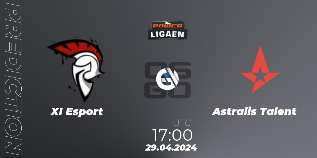Pronóstico XI Esport - Astralis Talent. 29.04.2024 at 17:00, Counter-Strike (CS2), Dust2.dk Ligaen Season 26
