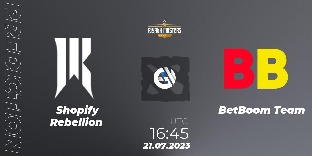 Pronóstico Shopify Rebellion - BetBoom Team. 21.07.2023 at 17:31, Dota 2, Riyadh Masters 2023 - Group Stage