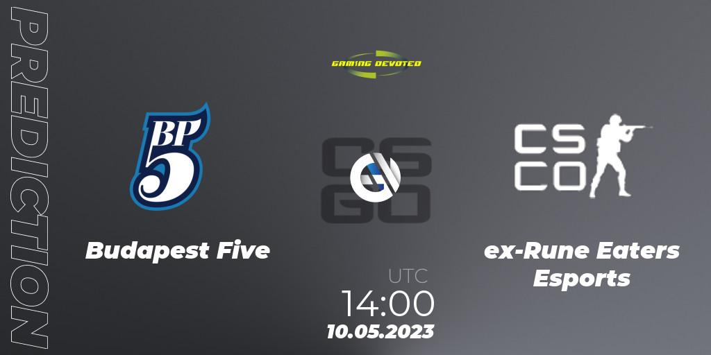 Pronóstico Budapest Five - ex-Rune Eaters Esports. 10.05.2023 at 14:00, Counter-Strike (CS2), Gaming Devoted Become The Best: Series #1