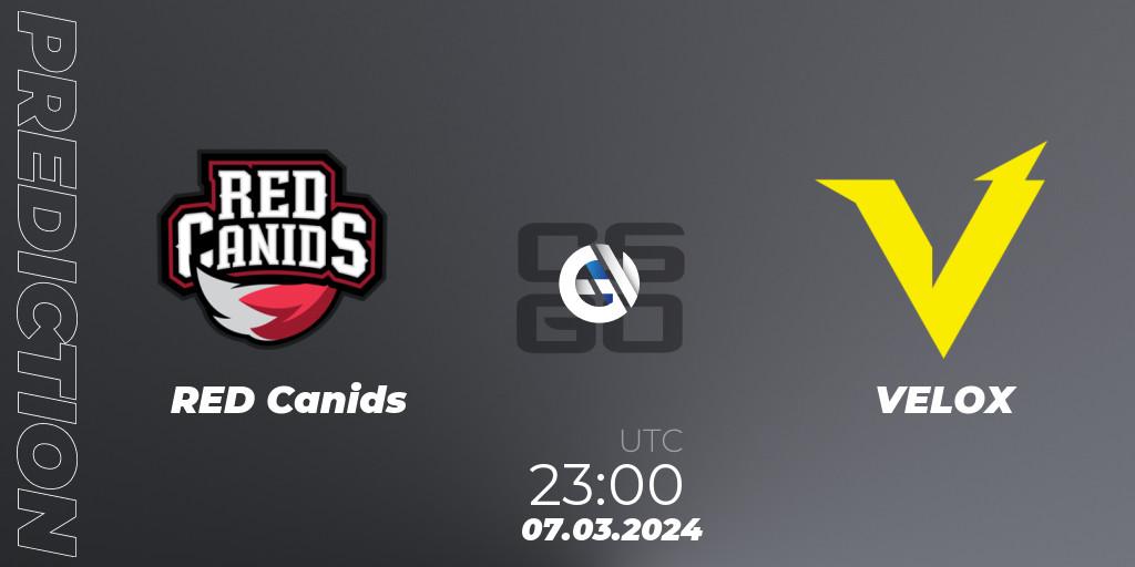 Pronóstico RED Canids - VELOX. 07.03.24, CS2 (CS:GO), RES Latin American Series #2