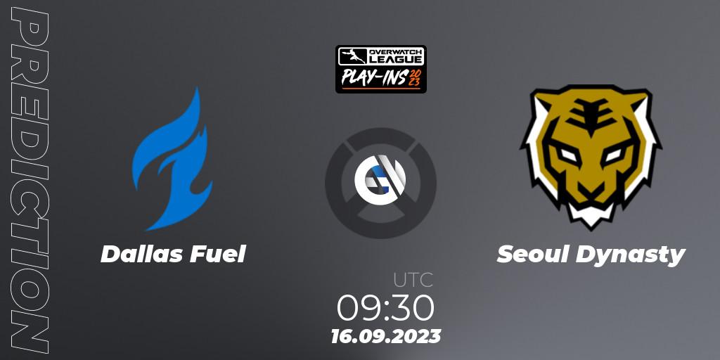 Pronóstico Dallas Fuel - Seoul Dynasty. 16.09.23, Overwatch, Overwatch League 2023 - Play-Ins