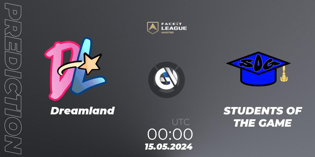 Pronóstico Dreamland - STUDENTS OF THE GAME. 15.05.2024 at 00:00, Overwatch, FACEIT League Season 1 - NA Master Road to EWC