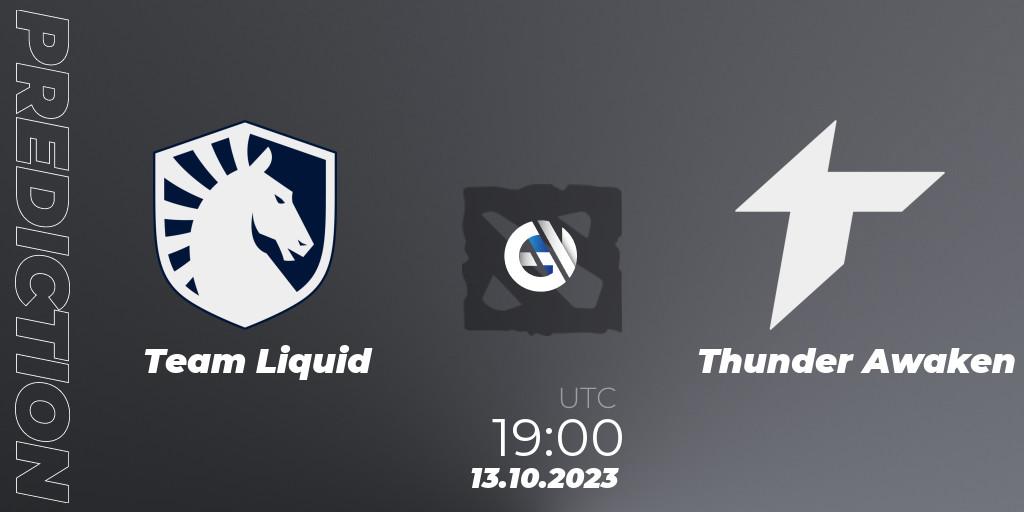 Pronóstico Team Liquid - Thunder Awaken. 13.10.23, Dota 2, The International 2023 - Group Stage