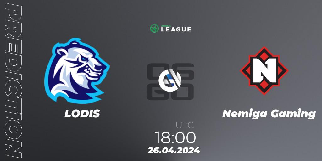 Pronóstico LODIS - Nemiga Gaming. 06.05.2024 at 18:00, Counter-Strike (CS2), ESEA Season 49: Advanced Division - Europe