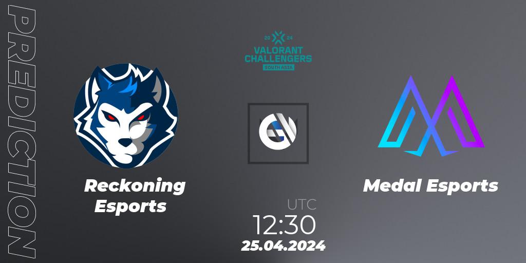 Pronóstico Reckoning Esports - Medal Esports. 25.04.2024 at 12:30, VALORANT, VALORANT Challengers 2024 South Asia: Split 1 - Cup 2