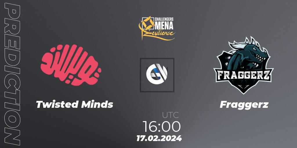 Pronóstico Twisted Minds - Fraggerz. 17.02.2024 at 16:00, VALORANT, VALORANT Challengers 2024 MENA: Resilience Split 1 - GCC and Iraq