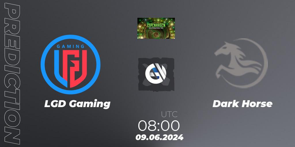 Pronóstico LGD Gaming - Dark Horse. 09.06.2024 at 08:00, Dota 2, The International 2024 - China Closed Qualifier