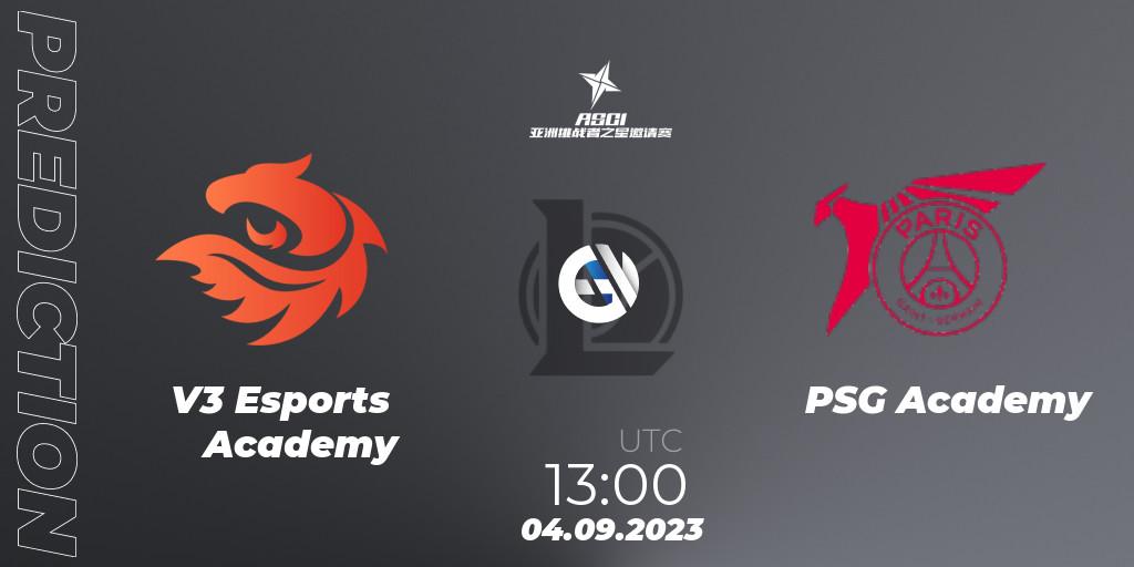 Pronóstico V3 Esports Academy - PSG Academy. 04.09.2023 at 13:25, LoL, Asia Star Challengers Invitational 2023