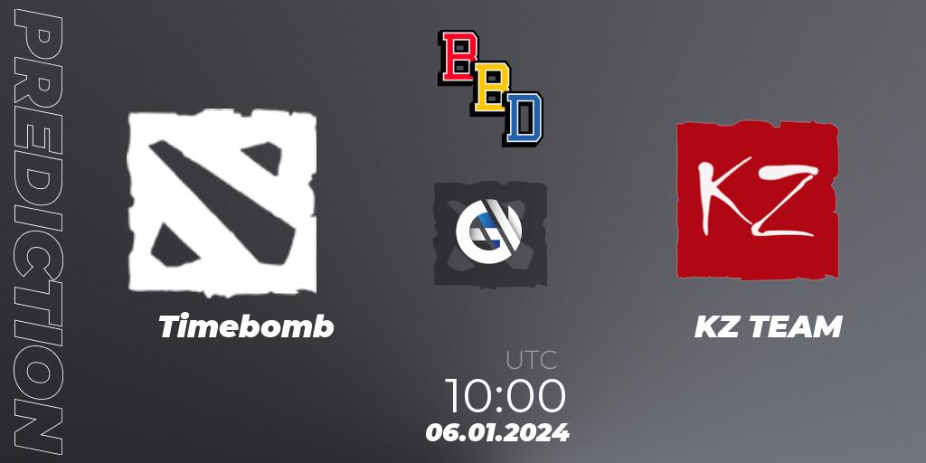 Pronóstico Timebomb - KZ TEAM. 06.01.2024 at 10:15, Dota 2, BetBoom Dacha Dubai 2024: WEU Open Qualifier #2
