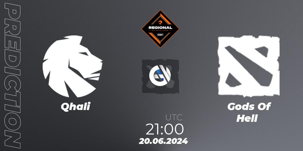 Pronóstico Qhali - Gods Of Hell. 20.06.2024 at 21:30, Dota 2, RES Regional Series: LATAM #3