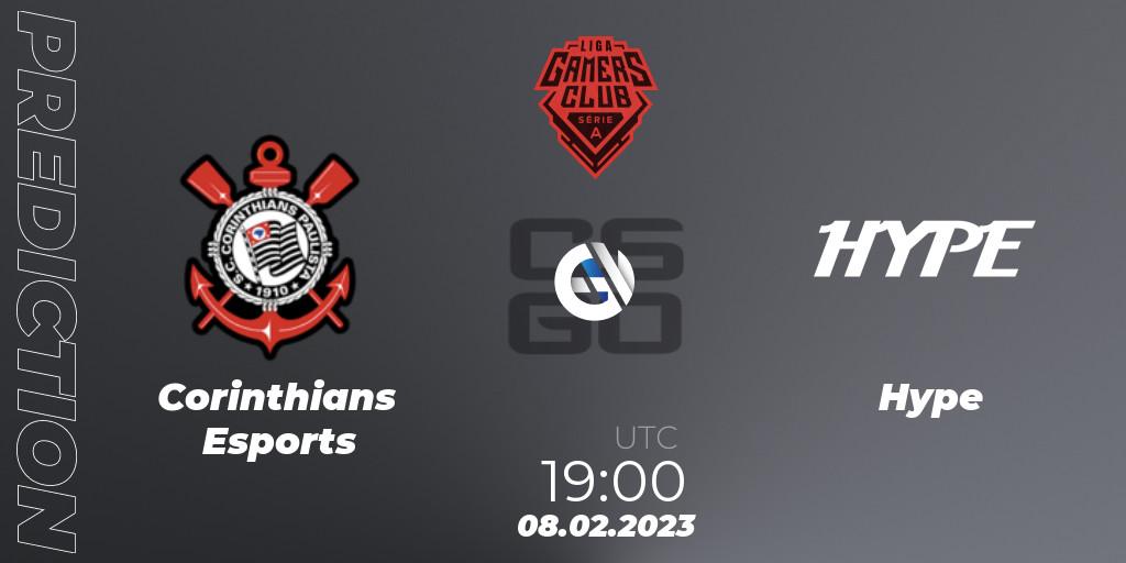 Pronóstico Corinthians Esports - Hype. 08.02.2023 at 19:00, Counter-Strike (CS2), Gamers Club Liga Série A: January 2023