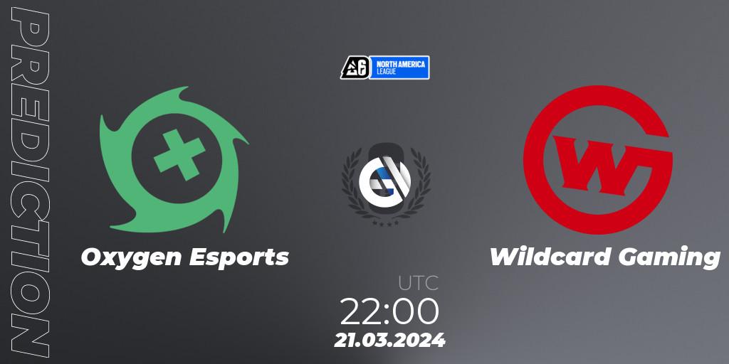 Pronóstico Oxygen Esports - Wildcard Gaming. 21.03.24, Rainbow Six, North America League 2024 - Stage 1