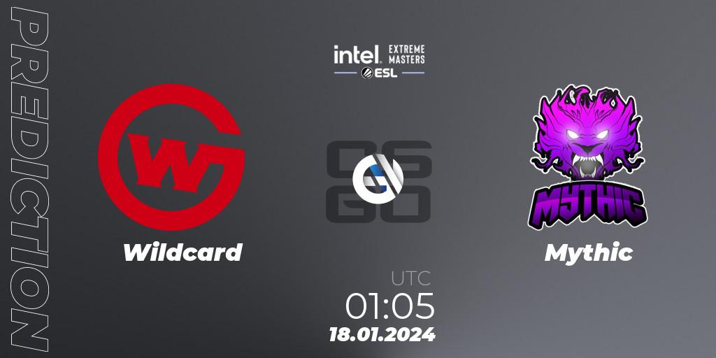 Pronóstico Wildcard - Mythic. 18.01.2024 at 01:05, Counter-Strike (CS2), Intel Extreme Masters China 2024: North American Open Qualifier #2