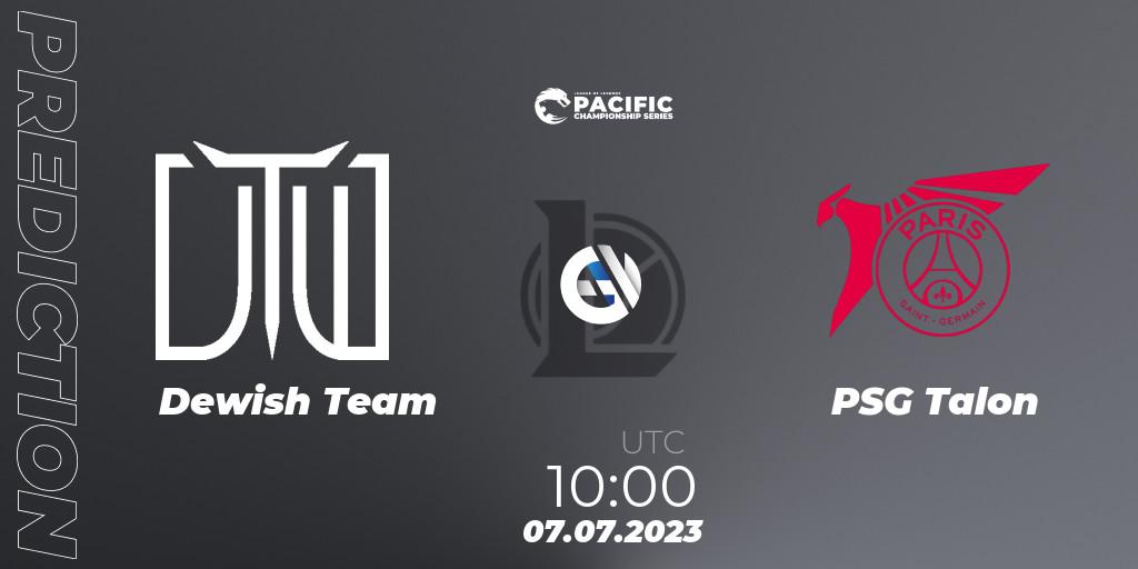 Pronóstico Dewish Team - PSG Talon. 07.07.2023 at 10:00, LoL, PACIFIC Championship series Group Stage