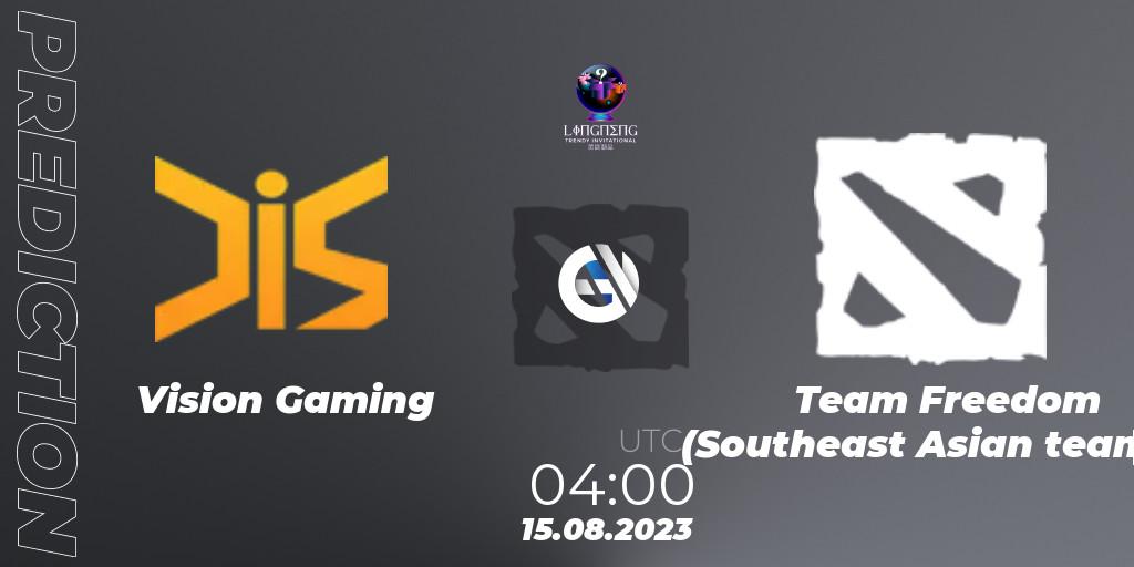 Pronóstico Vision Gaming - Team Freedom (Southeast Asian team). 15.08.23, Dota 2, LingNeng Trendy Invitational