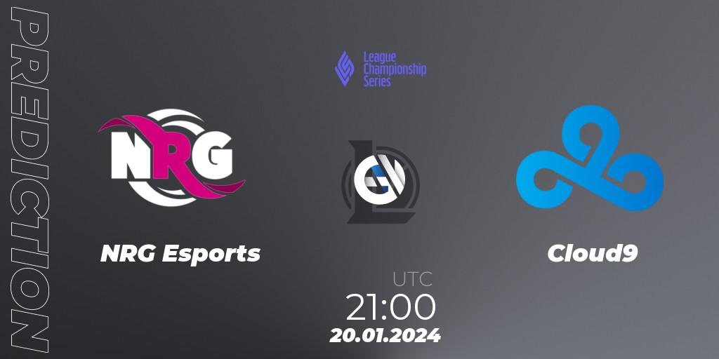 Pronóstico NRG Esports - Cloud9. 20.01.2024 at 21:00, LoL, LCS Spring 2024 - Group Stage