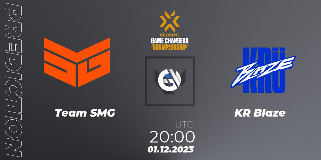 Pronóstico Team SMG - KRÜ Blaze. 01.12.2023 at 17:15, VALORANT, VCT 2023: Game Changers Championship