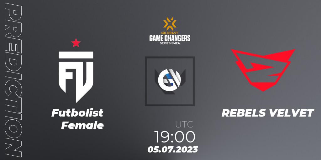 Pronóstico FUT Female - REBELS VELVET. 05.07.2023 at 19:10, VALORANT, VCT 2023: Game Changers EMEA Series 2 - Group Stage