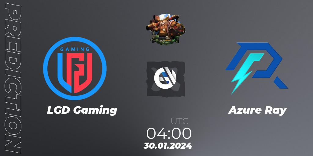 Pronóstico LGD Gaming - Azure Ray. 30.01.2024 at 04:02, Dota 2, ESL One Birmingham 2024: China Closed Qualifier
