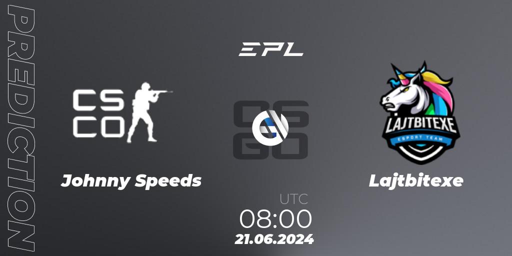 Pronóstico Johnny Speeds - Lajtbitexe. 21.06.2024 at 08:00, Counter-Strike (CS2), European Pro League Season 18: Division 2