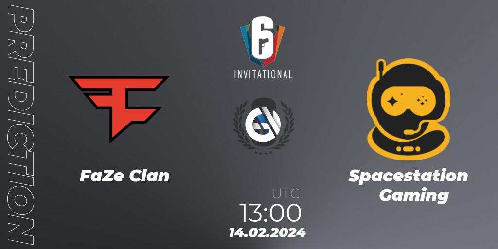 Pronóstico FaZe Clan - Spacestation Gaming. 14.02.24, Rainbow Six, Six Invitational 2024 - Group Stage