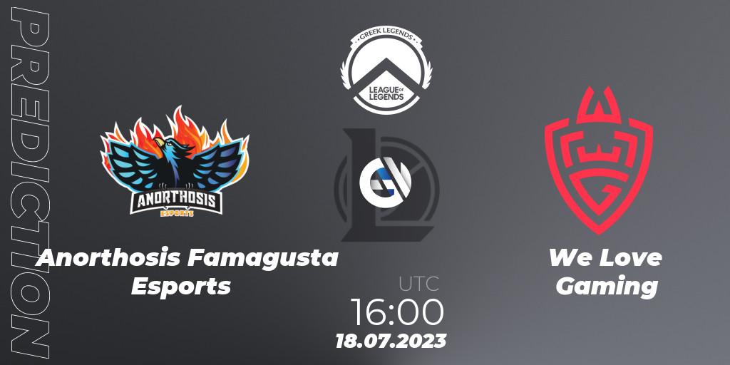 Pronóstico Anorthosis Famagusta Esports - We Love Gaming. 18.07.23, LoL, Greek Legends League Summer 2023